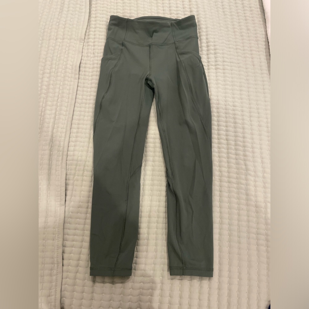 Green lululemon leggings size 4